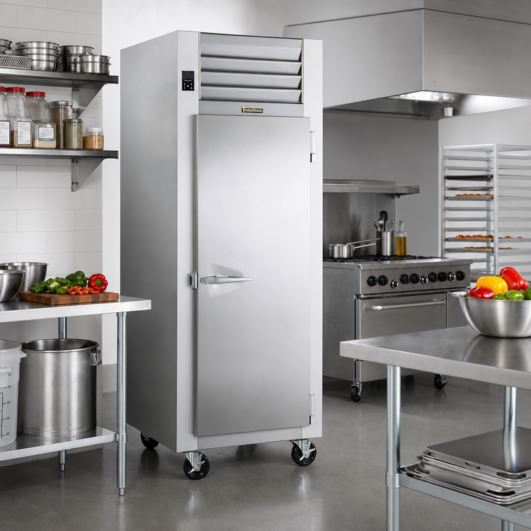 Product image #2 for Traulsen Spec-Line 30-Inch Wide Remote Reach-In Freezer, One Section, Shallow Depth, Wide Half-Height Solid Doors