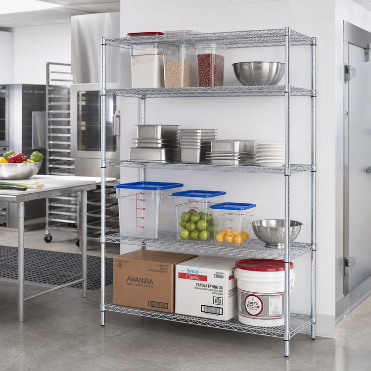 Product image #2 for EAGLEbrite 4-Tier Stationary Starter Wire Shelving Unit, 72 x 18 x 74 Inches, Zinc Finish