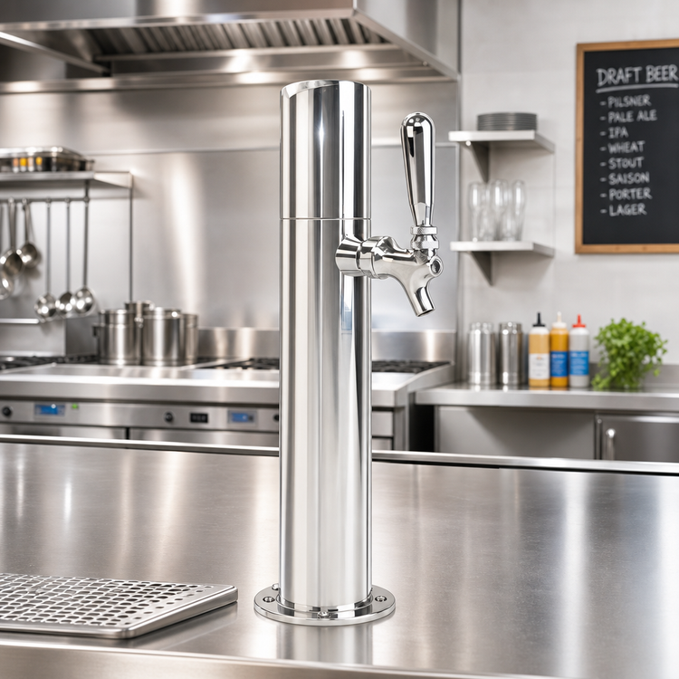Product image #2 for Skyline 1-Faucet Countertop Glycol-Cooled Stainless Steel Draft Beer Tower