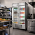 Thumbnail image #2 for Beverage-Air Vista® Series 46.15 Cu. Ft. Two-Section Bottom-Mount Reach-In Refrigerator with Glass Doors