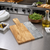 Thumbnail image #2 for American Metalcraft Olive Wood and Gray Marble Square Serving Peel with Handle, 10 x 9 Inch
