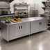 Thumbnail image #2 for Advance Tabco Enclosed Work Table with Cabinet Base and Hinged Doors, 108 x 30 Inch, 14-Gauge 304 Stainless Steel Top