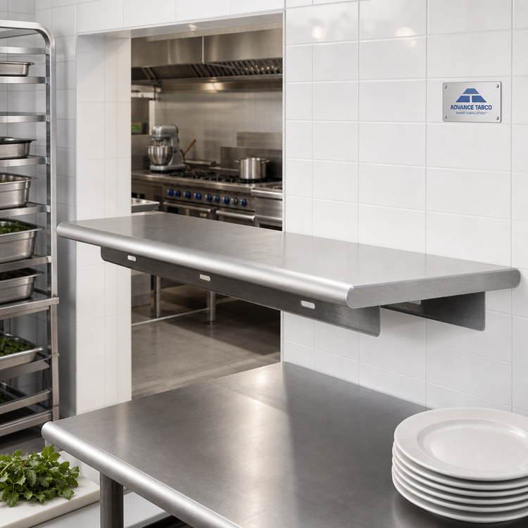 Product image #2 for Advance Tabco 60" x 18" Pass-Thru Shelf, 18/430 Stainless Steel