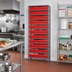 Thumbnail image #2 for Quantum Heavy Duty Stationary Wire Shelving Unit with 13 Shelves and 48 Storage Bins, 36 x 12 x 75 Inches