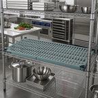Thumbnail image #2 for Quantum 2448WPM 48 x 24 Inch Removable Polymer Shelf Mat for Wire Shelves, Dishwasher Safe, Green Epoxy Antimicrobial Finish