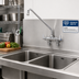 Thumbnail image #2 for T&S Brass B-0240 Wall-Mounted Double Pantry Sink Mixing Faucet with 18-Inch Swing Nozzle
