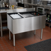 Thumbnail image #2 for 48-Inch Stainless Steel Underbar Combo Ice Bin/Cocktail Unit with 10-Circuit Cold Plate and Right-Side Bottle Storage