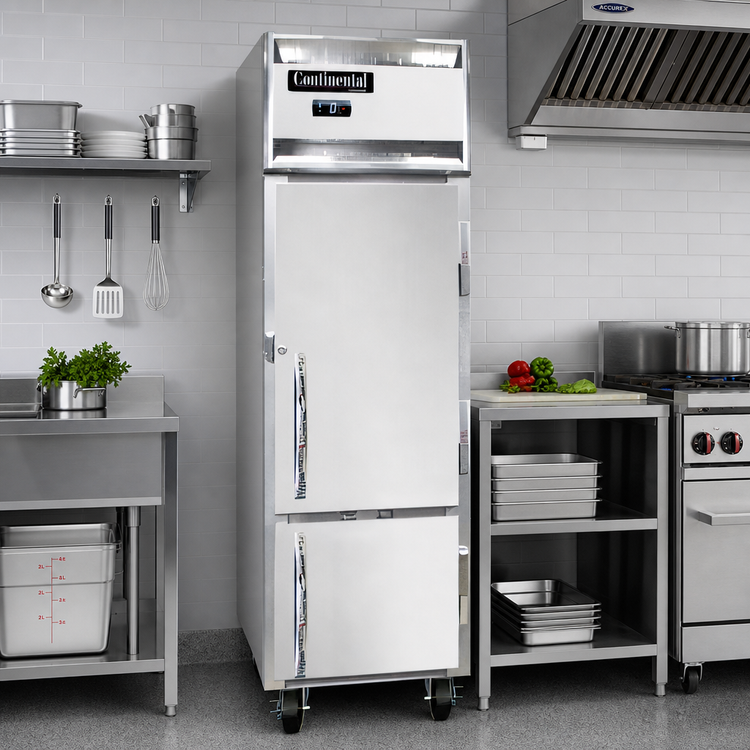 Product image #2 for Continental Refrigerator Slim Line 1FSENSSHD One-Section Half-Door Reach-In Freezer