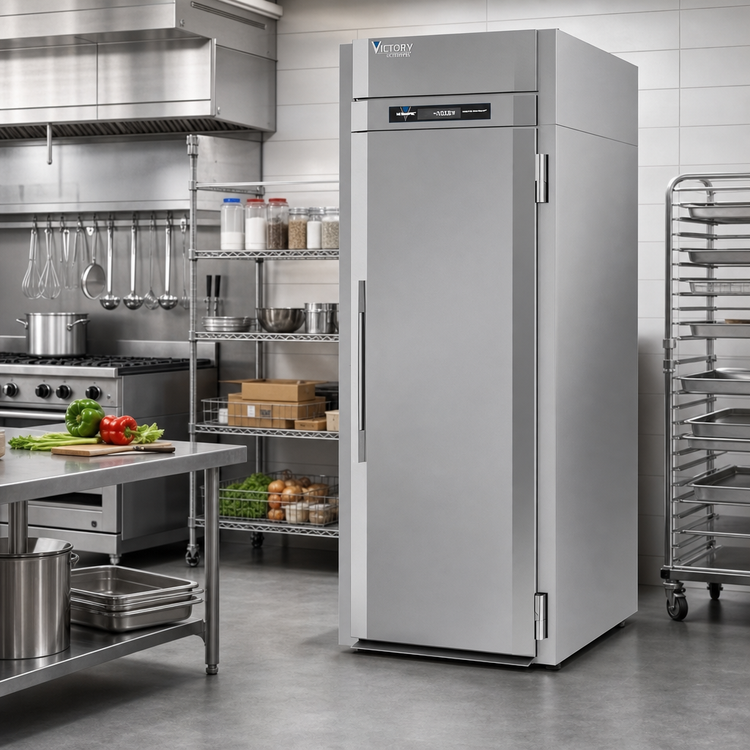 Product image #2 for Victory UltraSpec Roll-In Extra Tall Reach-In Freezer, 1-Section, 38.06 Cu. Ft., Stainless Steel, Self-Contained