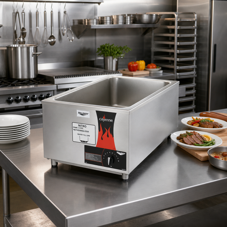 Product image #2 for Vollrath Cayenne Nitro Full-Size Countertop Power Rethermalizer with Stainless Steel Well, 120V