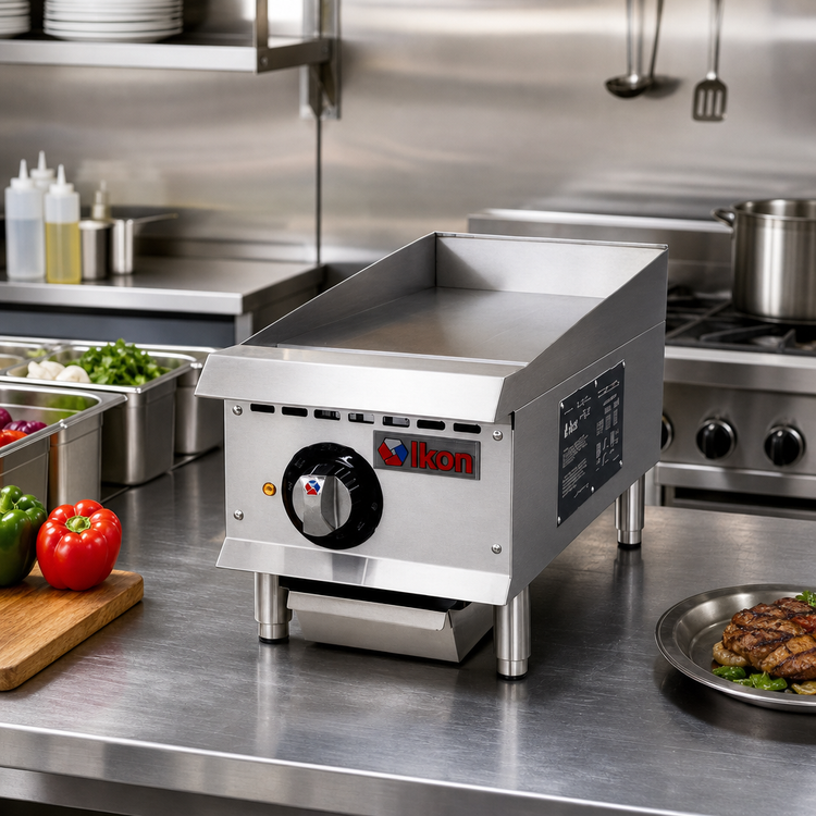 Product image #2 for IKON Cooking 12-Inch Electric Countertop Griddle with Smooth Steel Plate
