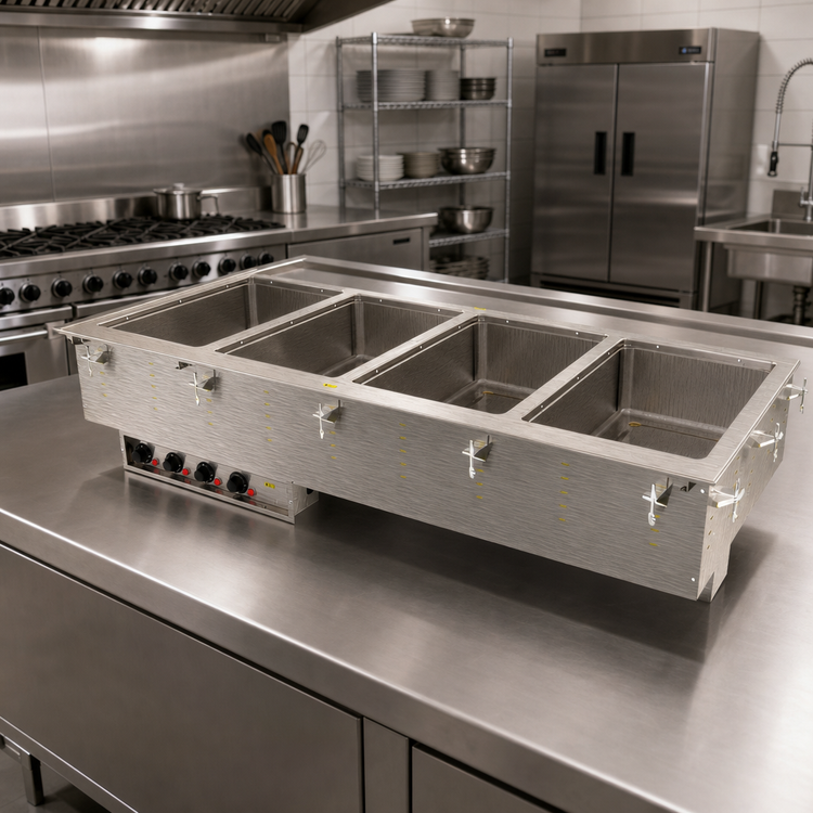 Product image #2 for Vollrath 4-Well Drop-In Hot Food Well, 208V, Marine Grade 316 Stainless Steel