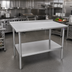 Thumbnail image #2 for John Boos Stallion 72-Inch Stainless Steel Work Table with Rear Up-Turn and Undershelf