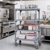 Thumbnail image #2 for Quantum Millenia Mobile Polymer Shelving Starter Unit with 4 Open Grid Shelves