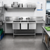 Thumbnail image #2 for Eagle Spec-Master FN Series Coved Corner Three-Compartment Sink with Right-Hand 18-Inch Drainboard, 73-1/2 Inch W