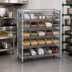 Thumbnail image #2 for Quantum Conductive Bin Wire Shelving System with 25 Clear Bins, 36W x 12D x 36H, Chrome Plated