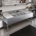 Thumbnail image #2 for Krowne Royal Series 84-Inch Four-Compartment Stainless Steel Underbar Sink Unit with Dual Drainboards
