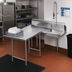 Thumbnail image #2 for Advance Tabco L-Shaped Left-Hand Corner Dishlanding Soil Dishtable with Pre-Rinse Sink, 95-Inch, 16/304 Stainless Steel