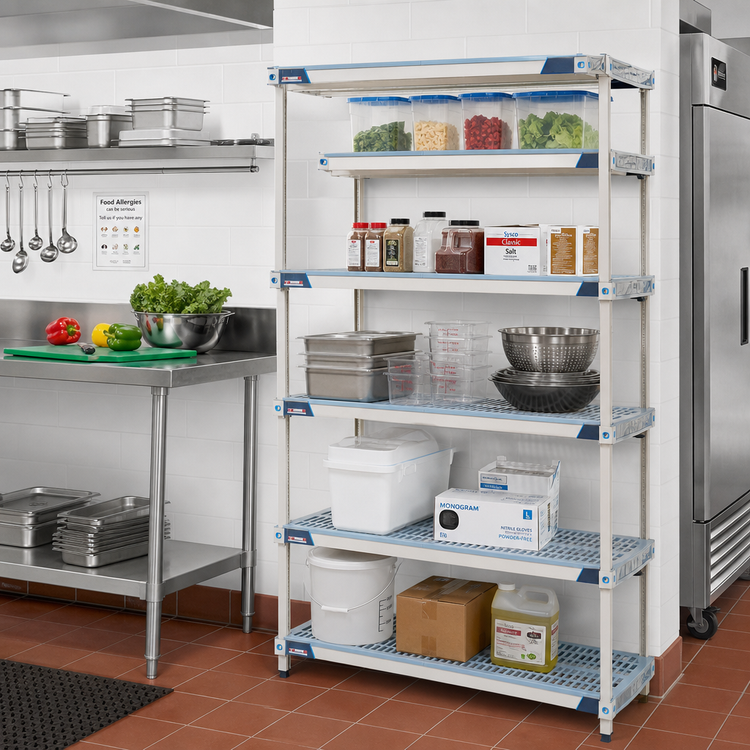 Product image #2 for MetroMax i 5-Tier Add-On Polymer Shelving Unit, 30"W x 18"D x 74"H