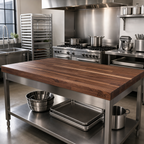 Thumbnail image #2 for John Boos Boos Block WALKCT-BL7238-O 72 x 38 in American Black Walnut Kitchen Countertop, 1-1/2 in Thick, Oil Finish