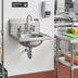 Thumbnail image #2 for Eagle Group Wall-Mount Stainless Steel Hand Sink with 8-Inch OC Gooseneck Faucet and Basket Drain