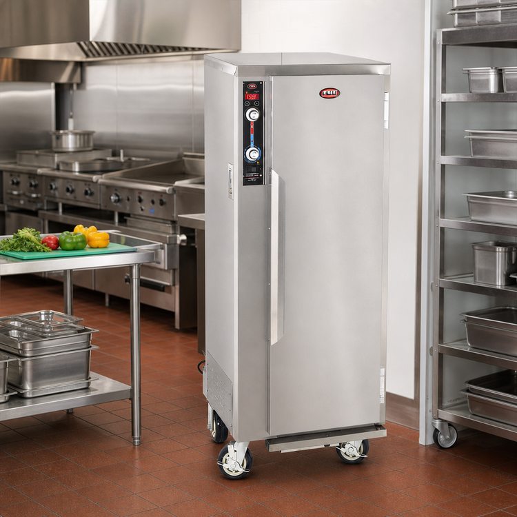 Product image #2 for FWE MT-1220-15 Mobile Moisture-Temp Heated Holding Cabinet, 15 Full-Size Pan Capacity, Stainless Steel