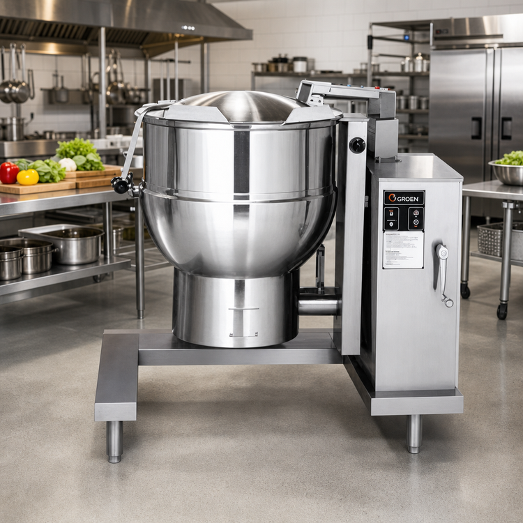 Product image #2 for Groen DH-60A 60-Gallon Gas Crank-Tilt Steam Jacketed Kettle with Advanced Digital Controls