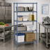 Thumbnail image #2 for Quantum 42 x 24 x 74 Inch Wire Shelving Starter Kit with Gray Epoxy Antimicrobial Finish