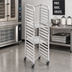 Thumbnail image #3 for Channel Mobile Stainless Steel Nesting End-Load Bun Pan Rack, 36-Inch High, 9-Pan Capacity