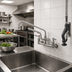 Thumbnail image #3 for UltraRinse 8-Inch Centers Wall-Mount Pre-Rinse Mixing Faucet with 12-Inch Swing Nozzle
