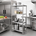 Thumbnail image #2 for John Boos Stainless Steel Dry Storage Stationary Shelving Unit with 3 Adjustable Shelves, 30 x 24 x 60 Inches