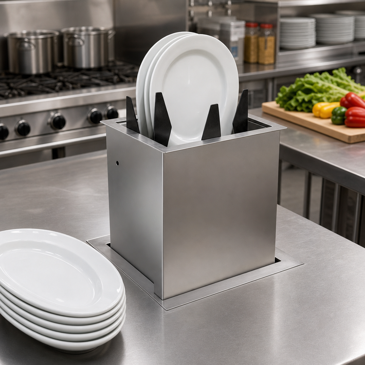Product image #2 for Atlas Metal Heated Drop-In Oval Platter Dispenser with Enclosed Frame