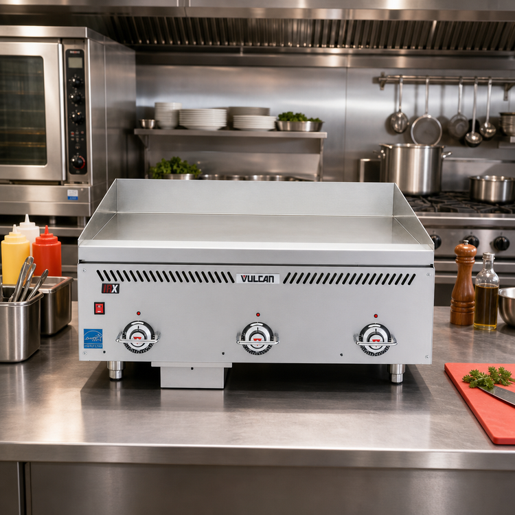 Product image #3 for Vulcan Heavy Duty 48-Inch Countertop Gas Griddle with 1-Inch Steel Plate and Drawer
