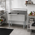 Thumbnail image #2 for Eagle Group Square Corner Two-Compartment Utility Sink, 49-3/8 Inch W x 25 Inch D, 304 Stainless Steel, No Drainboards