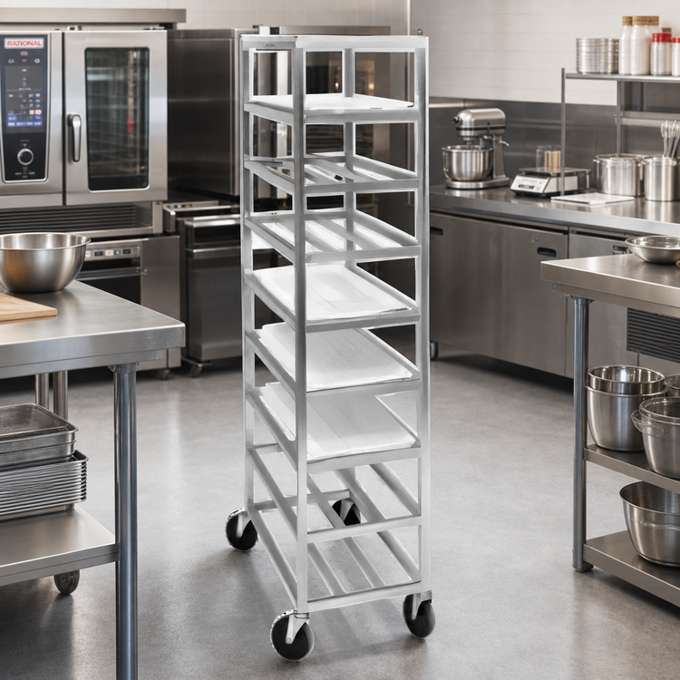 Product image #2 for Channel Universal Standard Series 7-Shelf End-Load Aluminum Platter Rack Cart