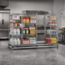 Thumbnail image #2 for Metro qwikTRAK High-Density Double-Deep Mobile Unit Kit, 21-Inch Shelf Width, Chrome-Plated