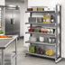 Thumbnail image #2 for Cambro Camshelving Elements XTRA 21 x 24 x 72 Inch 5-Tier Vented Stationary Add-On Polymer Shelving Unit, Speckled Gray
