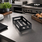 Thumbnail image #3 for American Metalcraft BTH1 Rectangular Black Stainless Steel Serving Crate, 9-1/4 Inch Long Case of 12