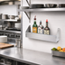 Thumbnail image #2 for Advance Tabco Special Value Single-Tier Speed Rail, 24 Inch, 5-6 Bottle Capacity, Stainless Steel, Keyhole Mounted