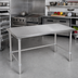 Thumbnail image #2 for John Boos Stallion 108-Inch x 24-Inch Stainless Steel Flat Top Work Table with Stallion Safety Edge