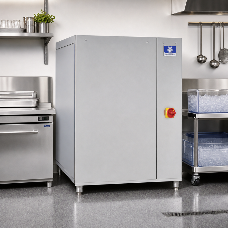 Product image #2 for Manitowoc Indigo NXT Marine Self-Contained Water-Cooled Dice Cube Ice Maker, 30" Wide, 780 lb/Day