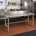 Thumbnail image #2 for Eagle Group Budget Series 108-Inch x 24-Inch Stainless Steel Work Table with 4-1/2-Inch Backsplash and Tubular Base