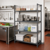 Thumbnail image #2 for Camshelving Basics Plus 4-Tier Add-On Polymer Shelving Unit, 18-Inch x 54-Inch x 84-Inch, Vented & Solid, Brushed Graphite