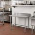 Thumbnail image #2 for Advance Tabco Special Value Series 30 x 24 Open Base 430 Stainless Steel Work Table with 5-Inch Backsplash