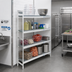 Thumbnail image #2 for Fermostock 4-Tier Corner Expansion Polymer Shelving Unit Kit, 64W x 22D x 66H