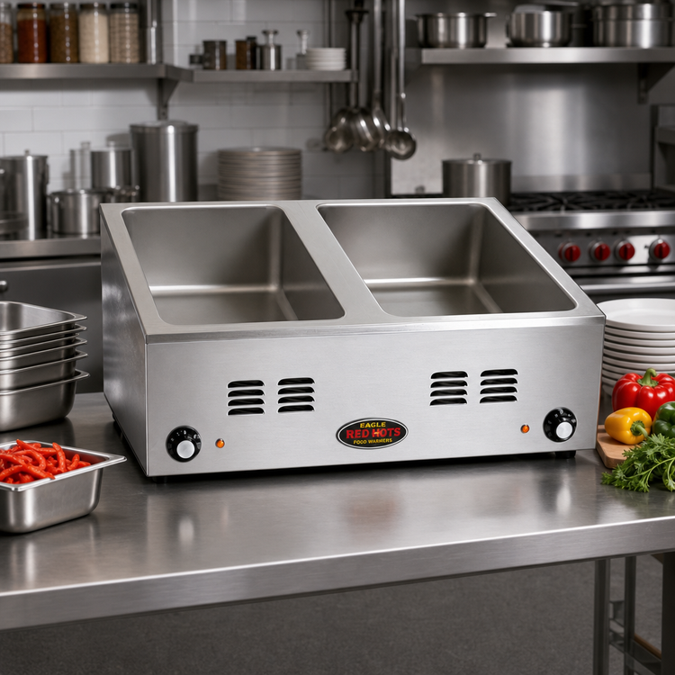 Product image #2 for Eagle RedHots Countertop Electric Food Warmer with 12 x 20-Inch Pan Opening, Wet/Dry Operation, Infinite Controls