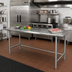Thumbnail image #2 for Advance Tabco 120-Inch x 24-Inch 16 Gauge 304 Stainless Steel Flat Top Work Table with Galvanized Open Base