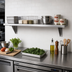 Thumbnail image #2 for Advance Tabco 144-Inch x 15-Inch Wall-Mounted 304 Stainless Steel Shelf, 16-Gauge, Satin Finish