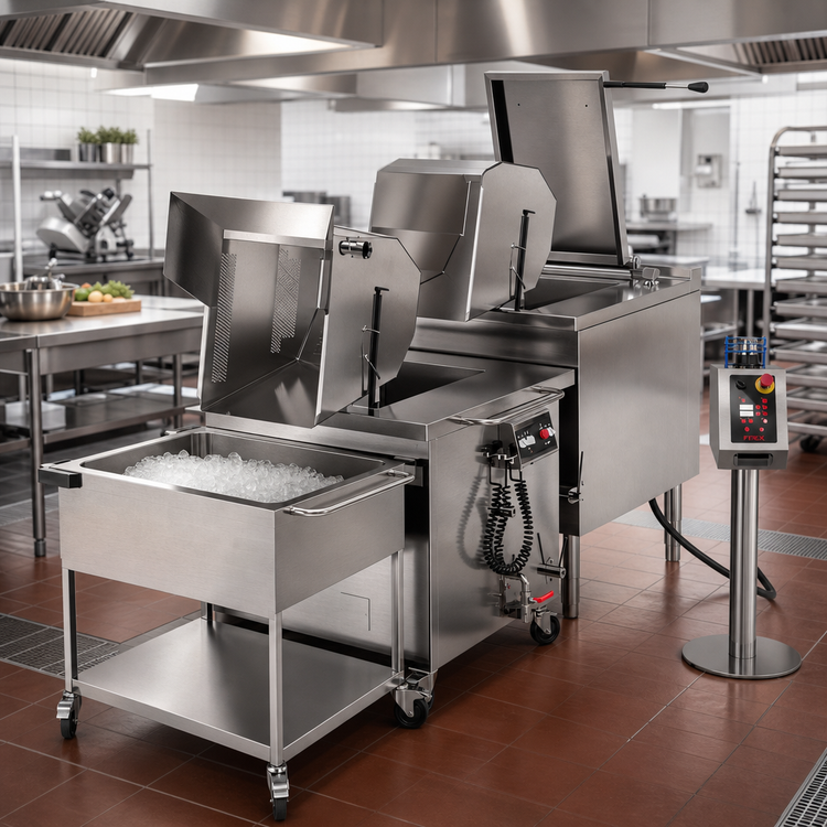 Product image #2 for Firex ULPCE1-64 64 Gallon Electric Cook & Blanche Multicooker with Chilling Vat