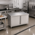 Thumbnail image #2 for John Boos Enclosed Work Table with Hinged Cabinet Doors, 60 x 24 In., Stainless Steel Top, 1-1/2 In. Rear Riser